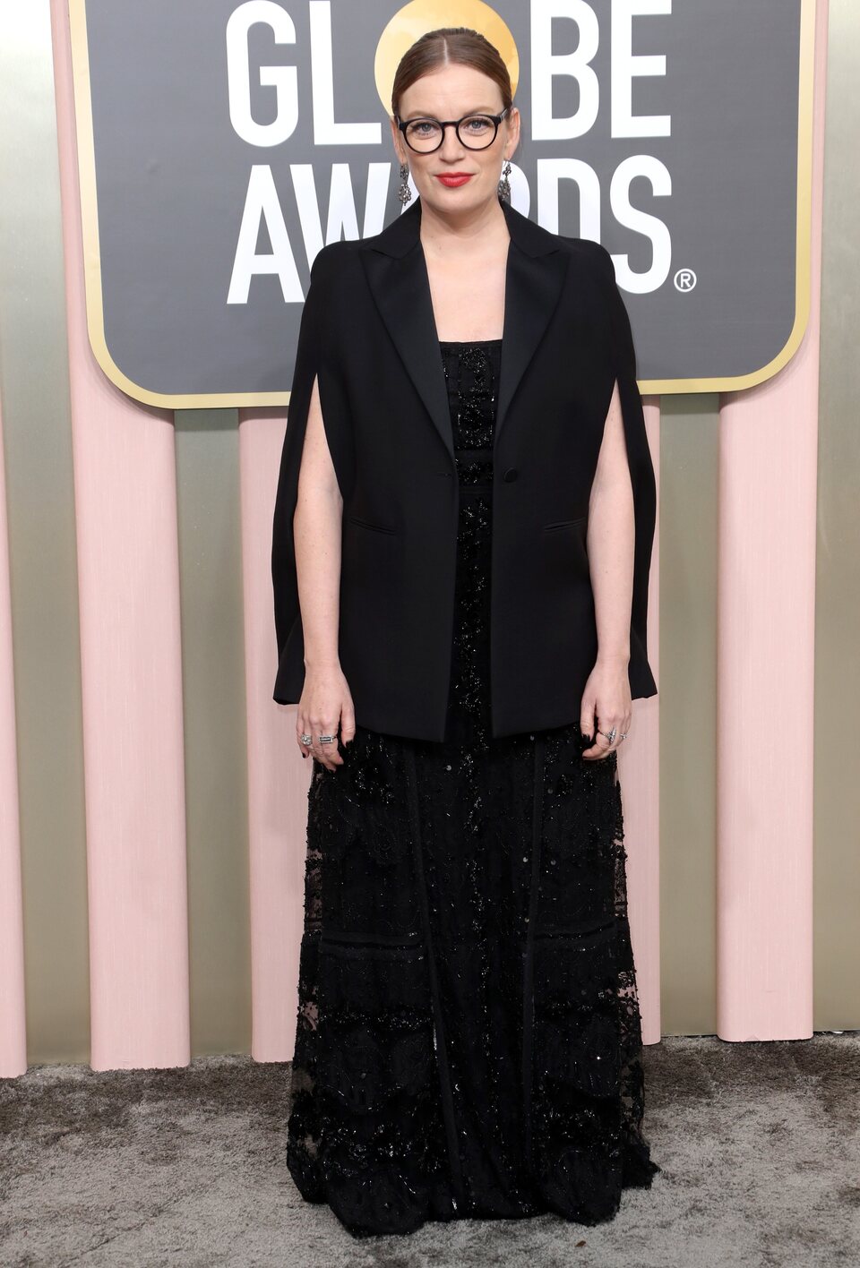 Sarah Polley en la alfombra roja de los Globos de Oro 2023
