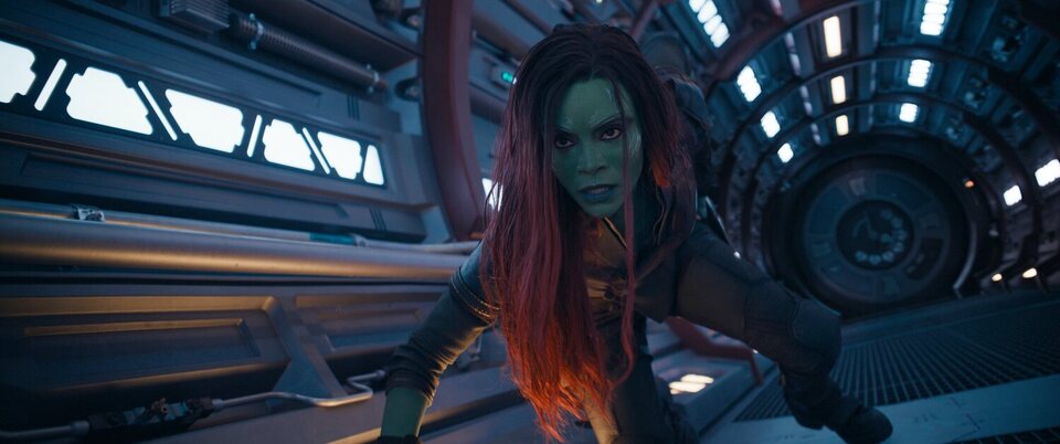Zoe Salda&ntilde;a como Gamora en el UCM