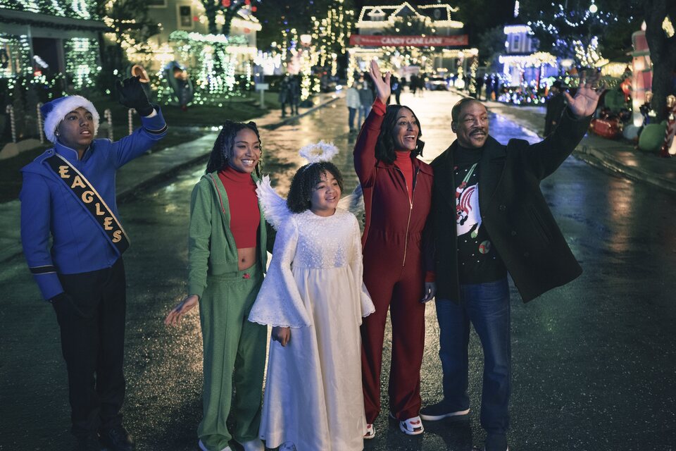 La familia Carver en 'Navidad en Candy Cane Lane'