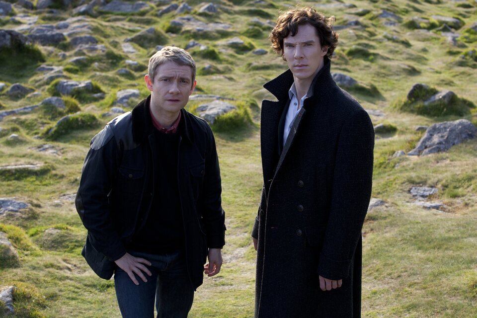 Sherlock Holmes y Watson en 'Sherlock', la serie de la BBC