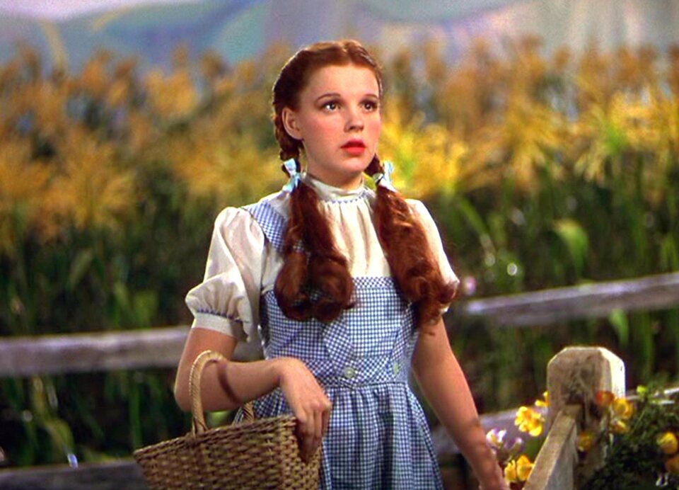 Judy Garland como Dorothy en el 'El Mago de Oz'