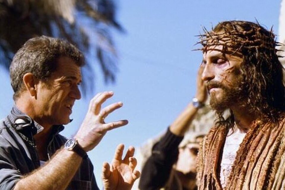 Mel Gibson en el set de 'La pasión de Cristo'