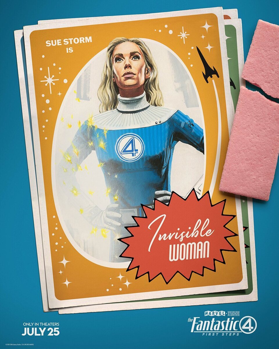 Tarjeta coleccionable de Vanessa Kirby como Mujer Invisible