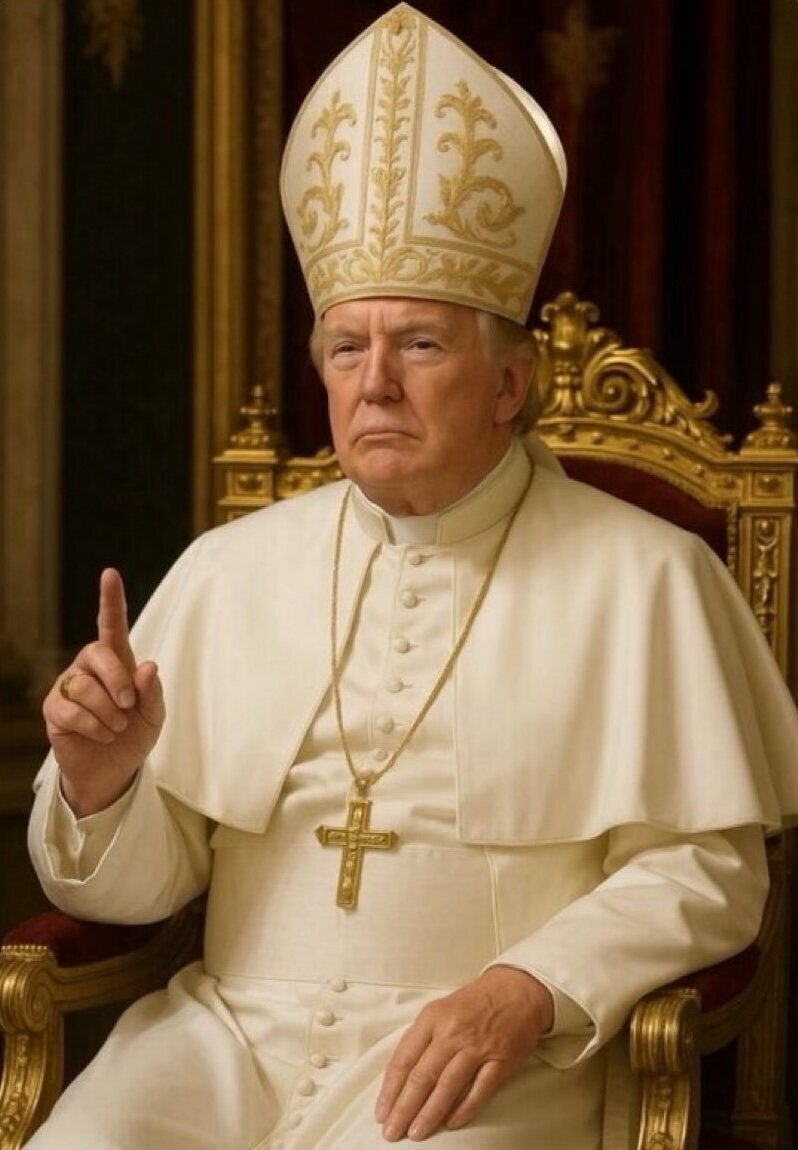 Imagen generada con IA de Donald Trump como el nuevo Papa