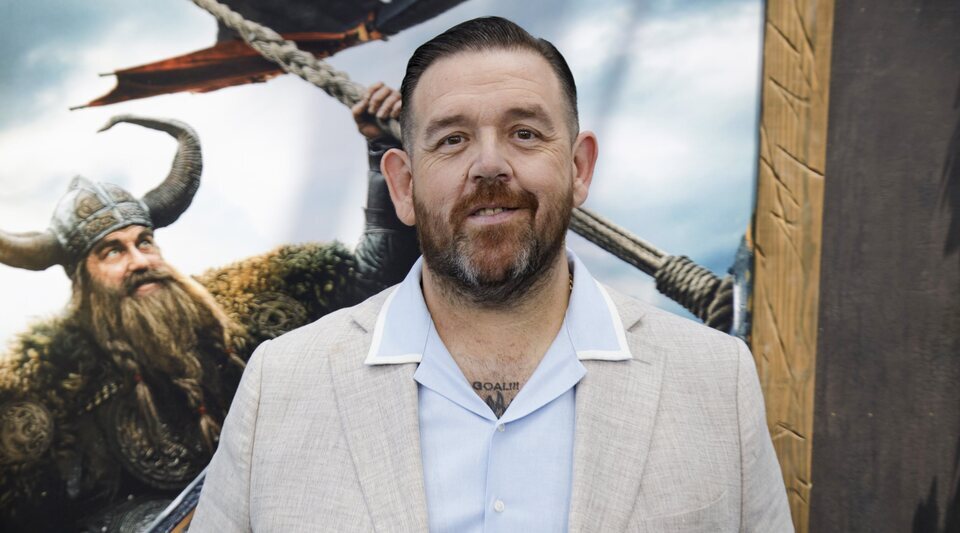 Nick Frost en la premiere de 'Cómo entrenar a tu dragón' en Los Ángeles