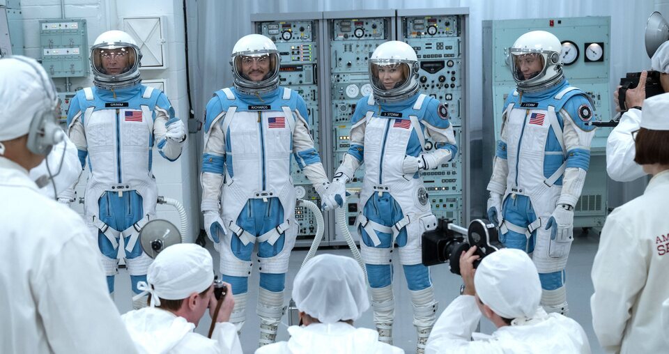 La familia de astronautas antes de adquirir sus poderes