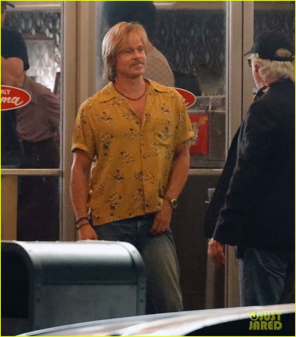 Brad Pitt en el rodaje de 'The Continuing Adventures of Cliff Booth'