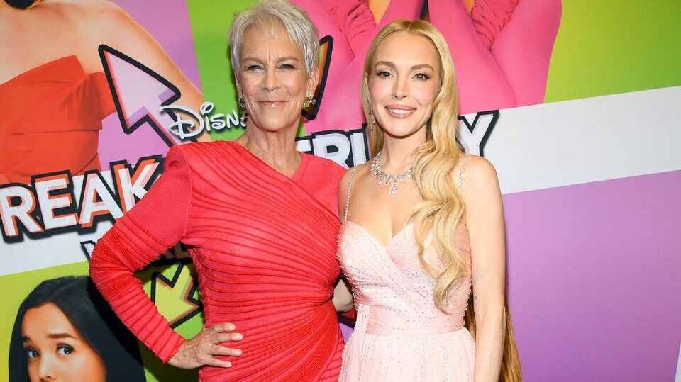 Jamie Lee Curtis y Lindsay Lohan en la premier de 'Ponte en mi lugar de nuevo'