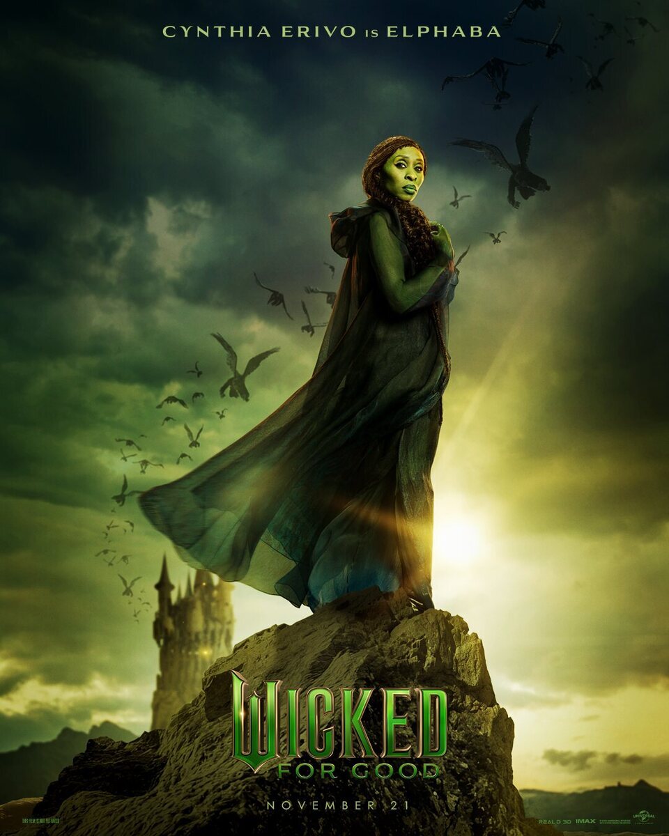 Póster de 'Wicked: Parte II' centrado en Elphaba