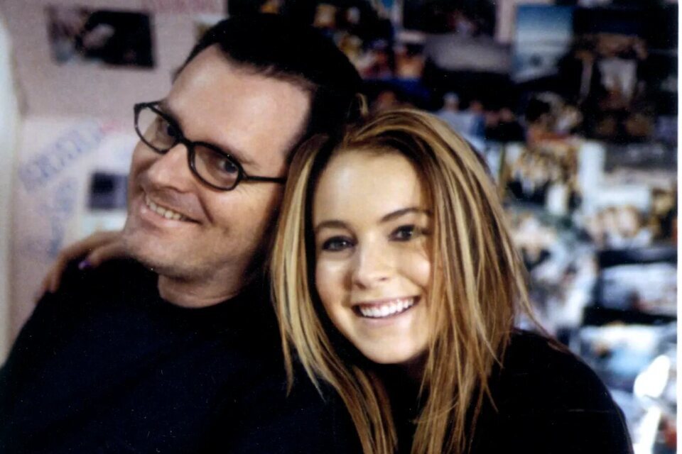 Mark Waters y Lindsay Lohan en el rodaje de 'Ponte en mi lugar'