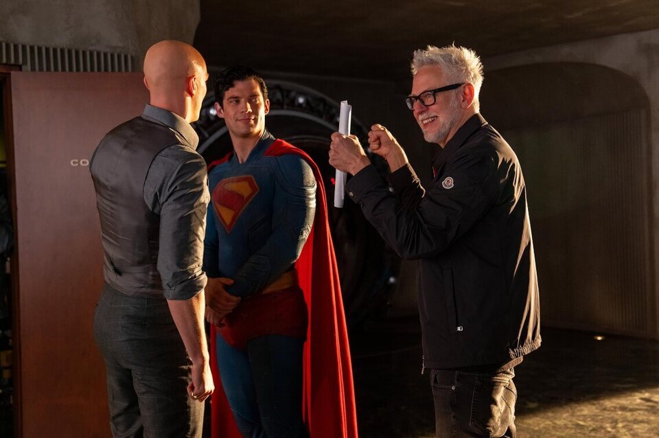 James Gunn en el set de 'Superman'