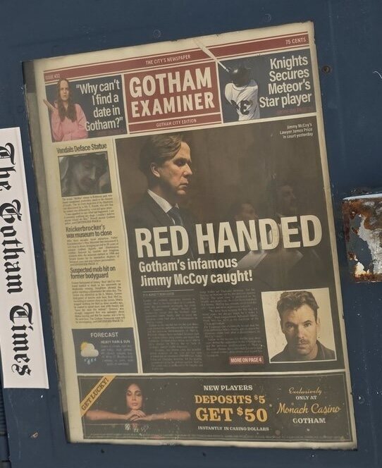 Periódico del set de 'Clayface'