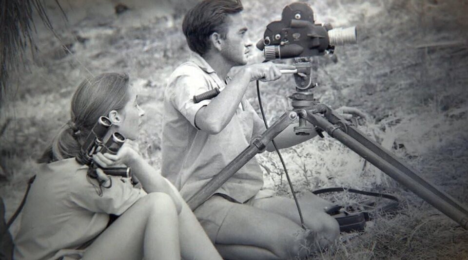 Jane Goodall con Hugo Van Lawick en 'Jane'