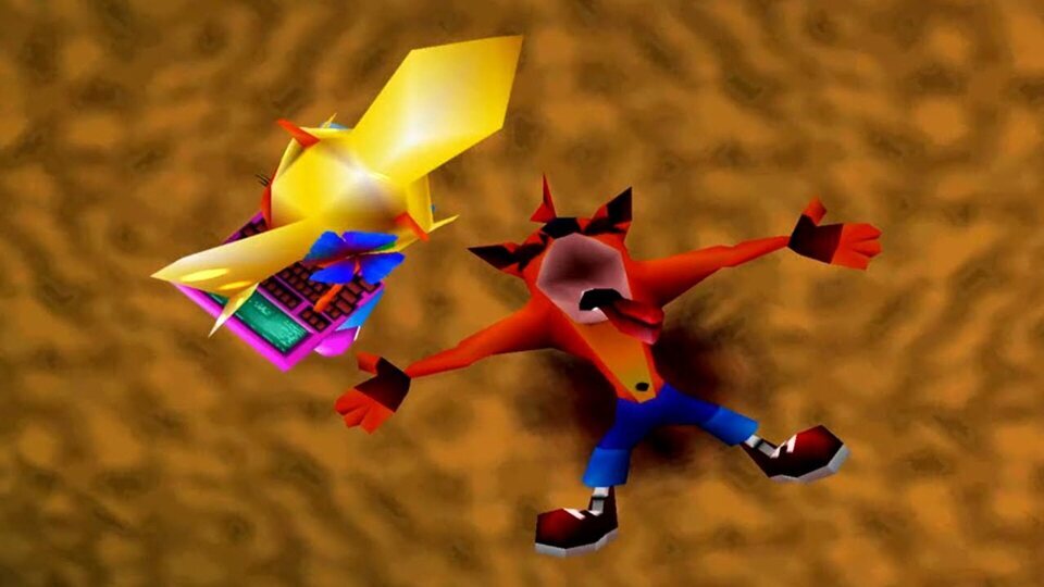 Jugar a los videojuegos originales de 'Crash Bandicoot' te dejaba así