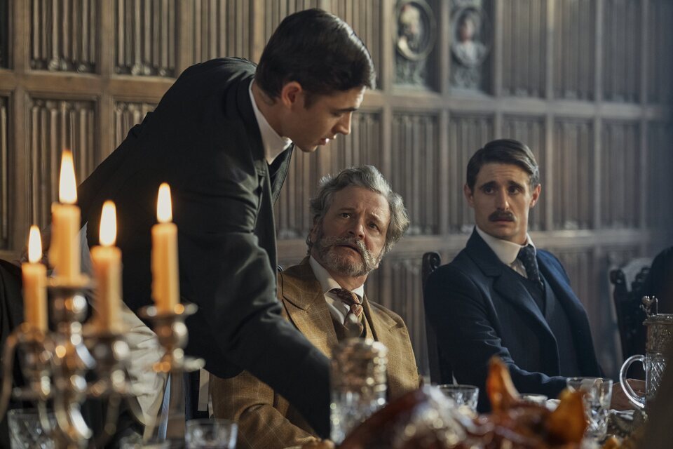 Hero Fiennes Tiffin, Colin Firth y Max Irons en 'Young Sherlock'