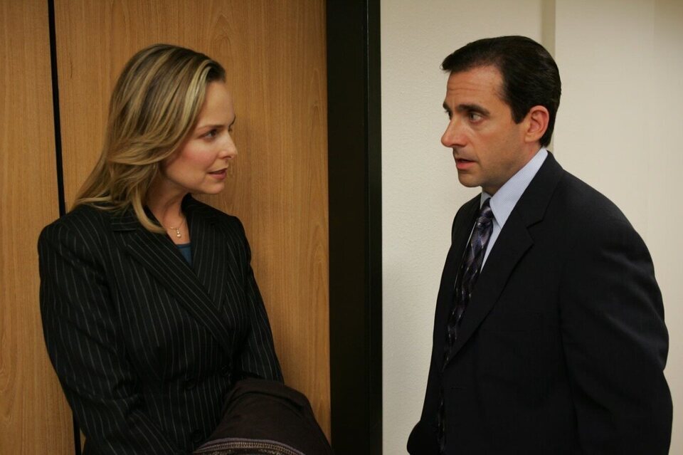 Melona Hardin y Steve Carell en &lsquo;The Office&rsquo;