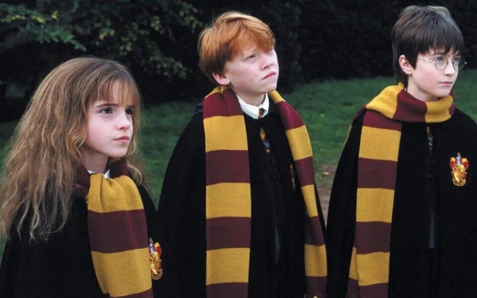 El tr&iacute;o de amigos protagonista en 'Harry Potter'