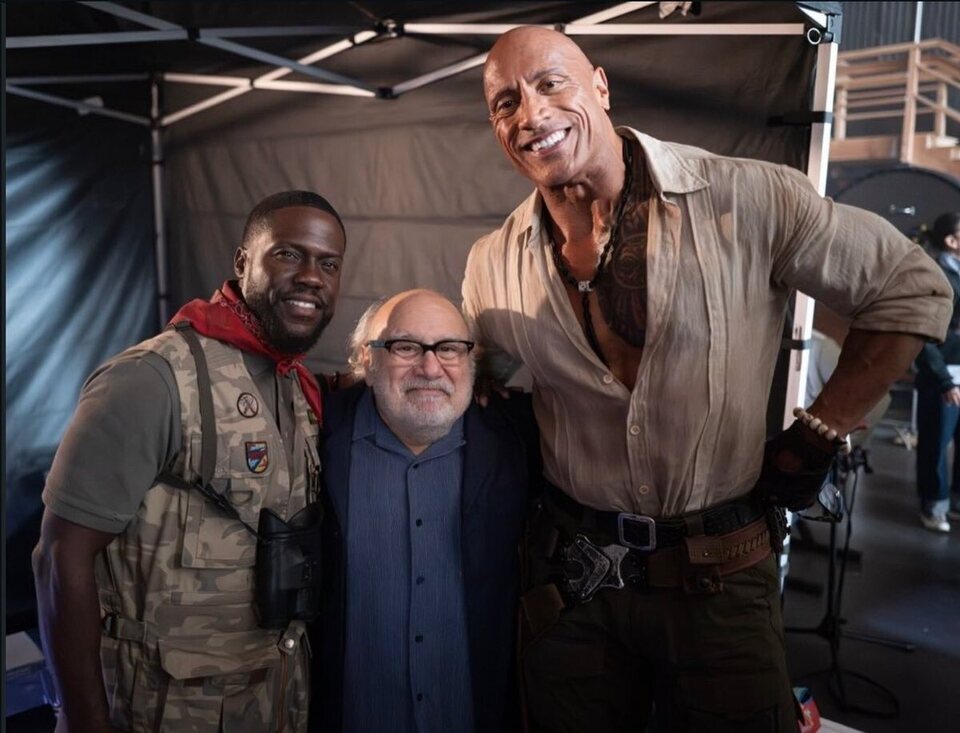 Danny DeVito, Dwayne Johnson y Kevin Hart