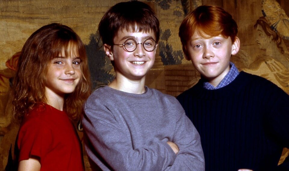 Daniel Radcliffe, Emma Watson y Rupert Grint, en los comienzos de 'Harry Potter'