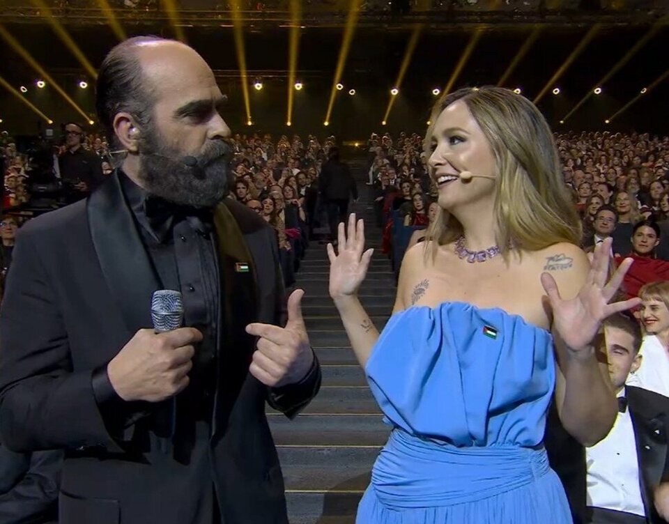 Luis Tosar y Rigoberta Bandini presentan discretamente unos tranquilos Premios Goya