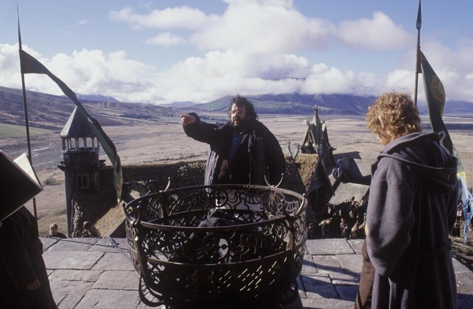 Peter Jackson en el set de 'El retorno del Rey'