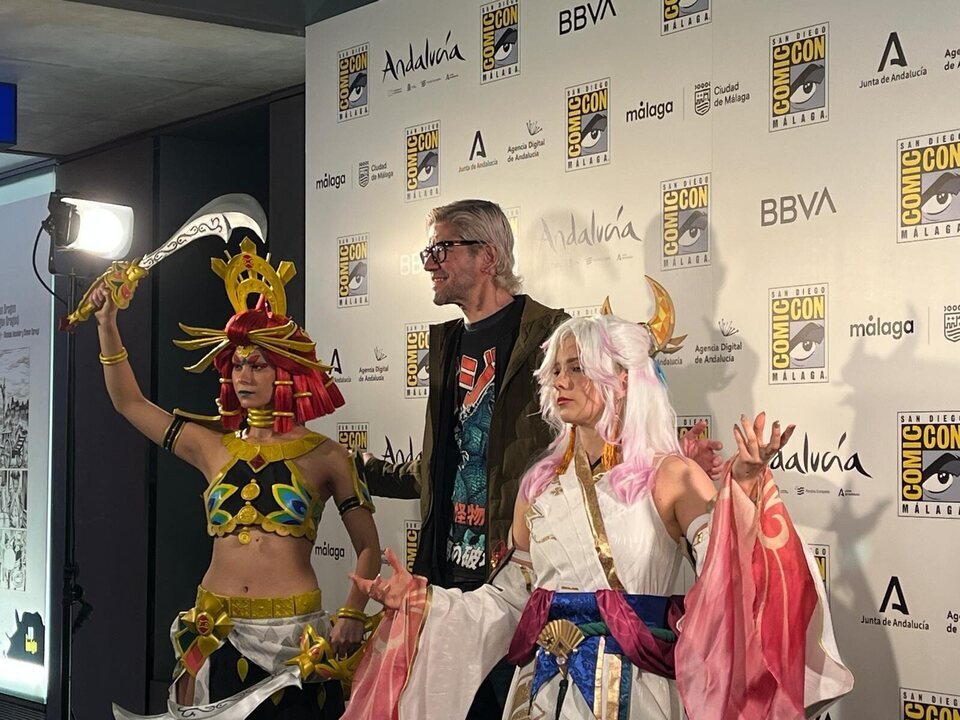 El actor espa&ntilde;ol Javier Botet en el foto call de la San Diego Comic Con M&aacute;laga