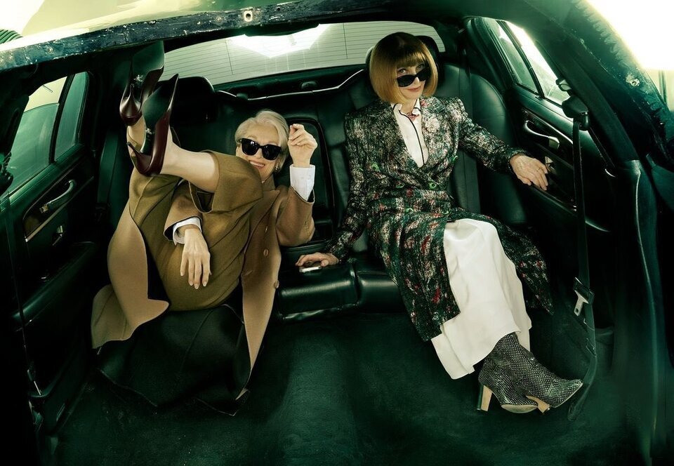 Anna Wintour y Meryl Streep en una foto &uacute;nica para Vogue