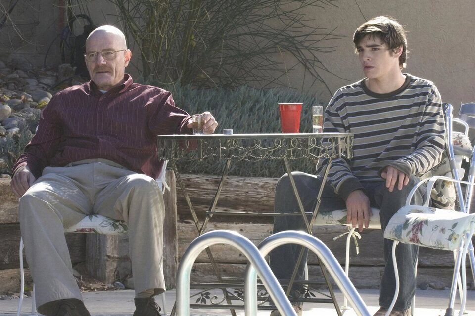 Bryan Cranston y RJ Mitte en la serie 'Breking Bad'