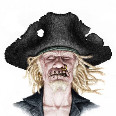 Concept art de un zombie de 'Piratas del Caribe: En mareas misteriosas'