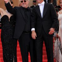 Pedro Almodóvar y Antonio Banderas, en la alfombra roja de 'La piel que habito'