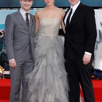 Daniel Radcliffe, Emma Watson y Rupert Grint en la premiére de 'Las reliquias de la muerte: Parte 2'