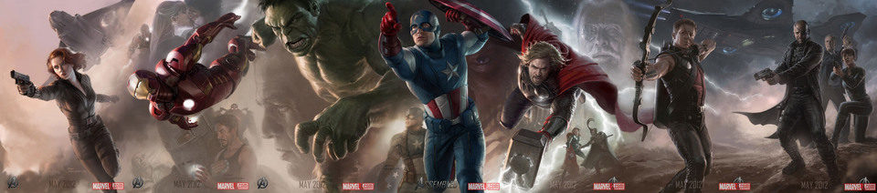 Banner con los protagonistas de 'Los Vengadores'