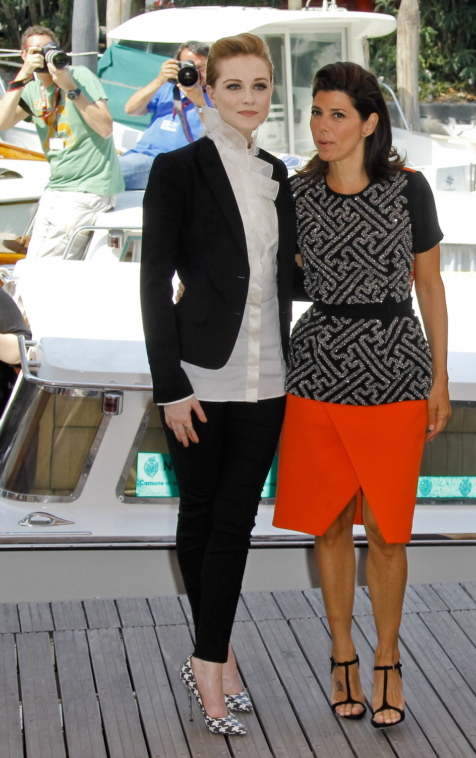 Evan Rachel Wood y Marisa Tomei presentan en el Festival de Venecia 'The Ides of March'