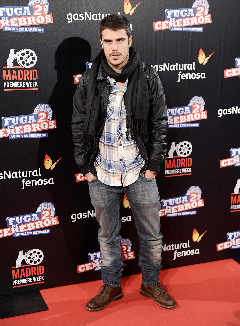 Javier Hernández en la premiére de 'Fuga de cerebros 2'