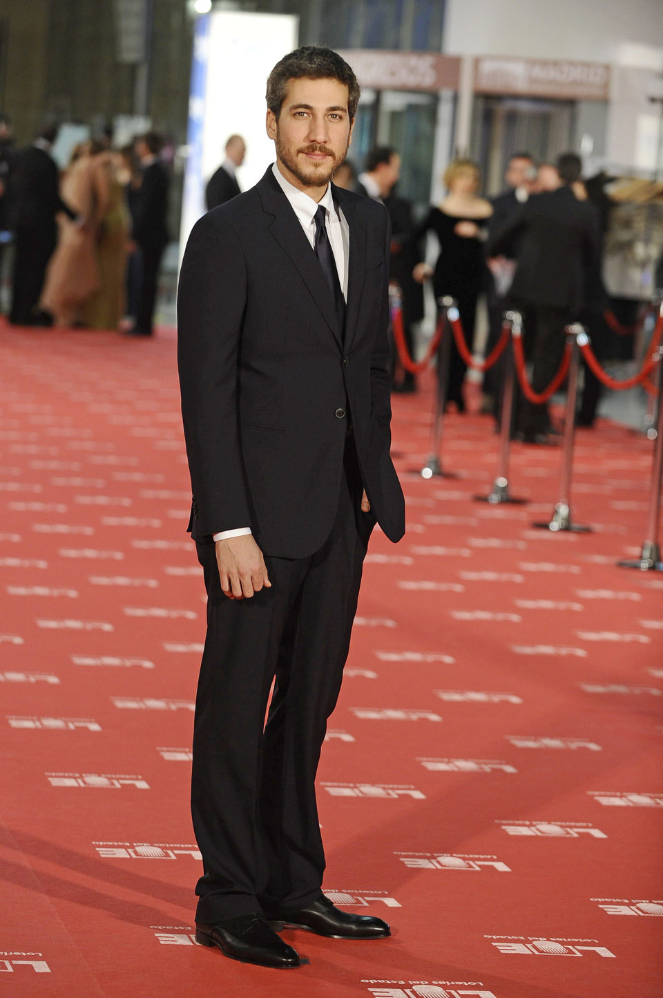 Alberto Ammann en la alfombra roja de los Goya 2012