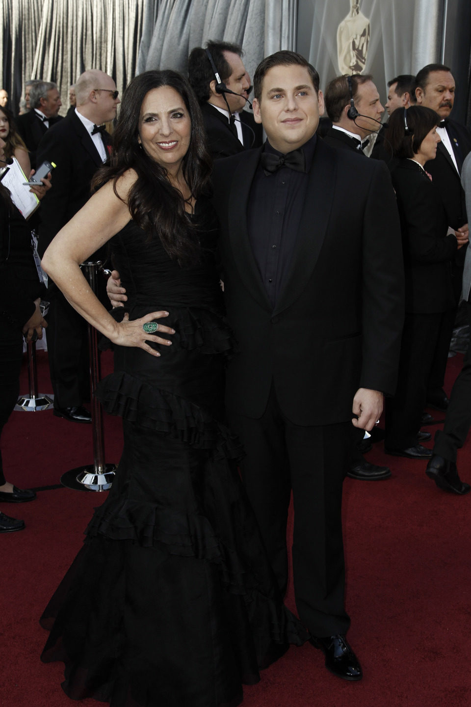 Jonah Hill en la alfombra roja de los Oscar 2012