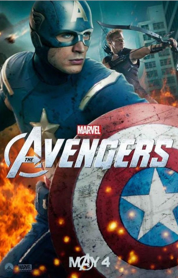 Capitán América y Ojo de Halcón en un póster de 'Los Vengadores'
