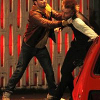 Daniel Radcliffe y Joe Anderson rodando una escena de 'Horns'