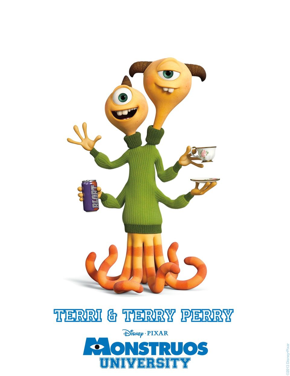 Póster de Terri y Terry para 'Monstruos University'