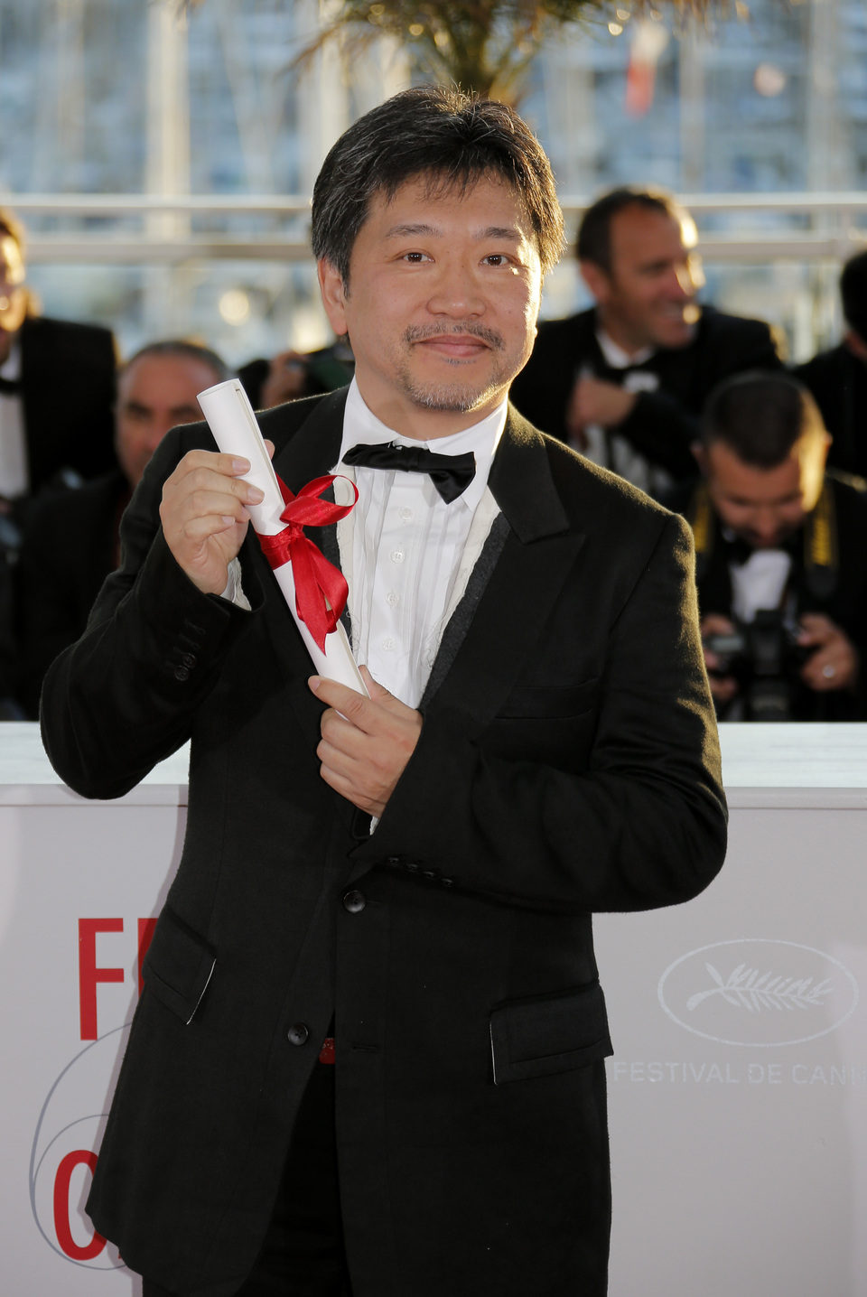 Hirokazu Koreeda en la clausura del Festival de Cannes 2013