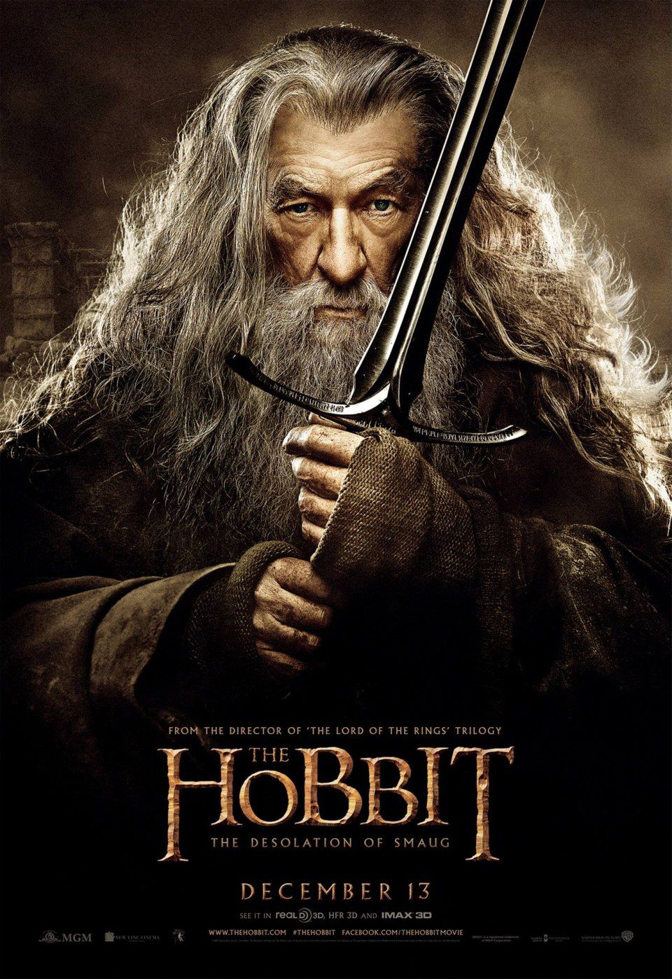 Póster de Ian McKellen en 'El Hobbit: La desolación de Smaug'