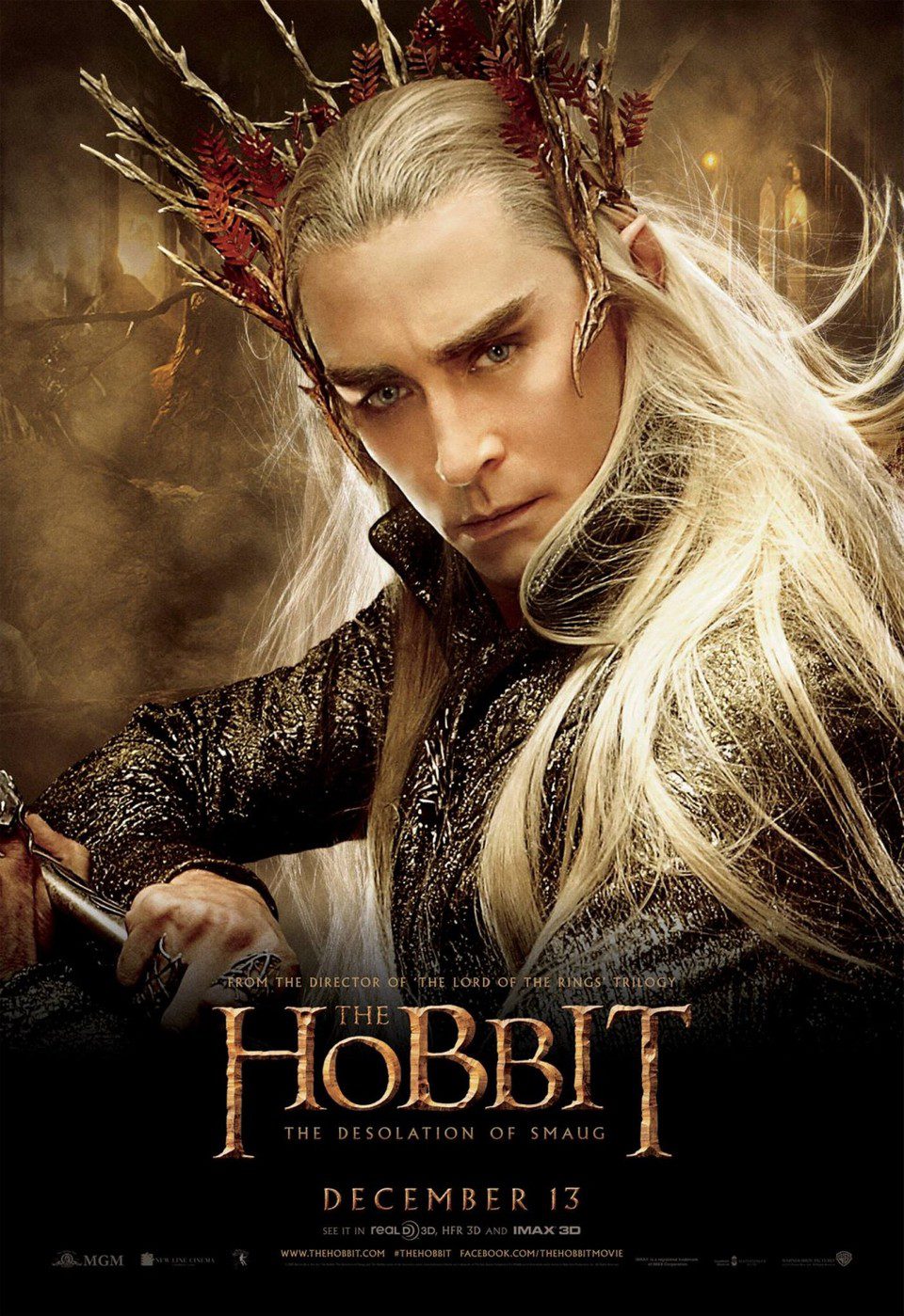 Póster de Lee Pace en 'El Hobbit: La desolación de Smaug'