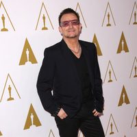 Bono en el almuerzo de los nominados a los Premios Oscar 2014