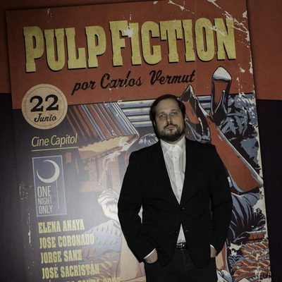 Carlos Vermut en el photocall de One Night Only: 'Pulp Fiction'