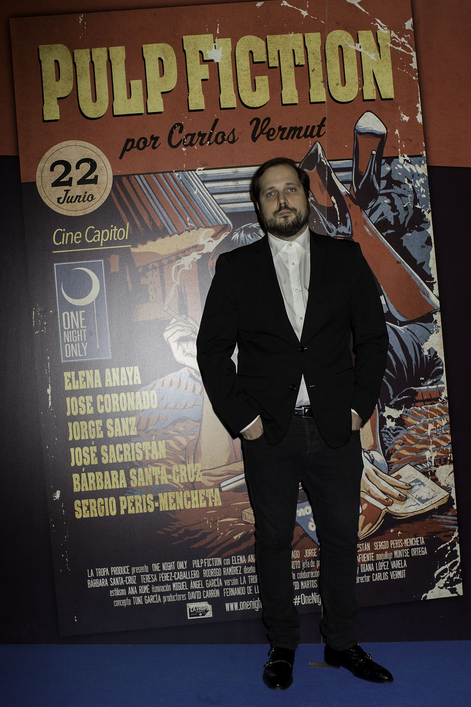 Carlos Vermut en el photocall de One Night Only: 'Pulp Fiction'