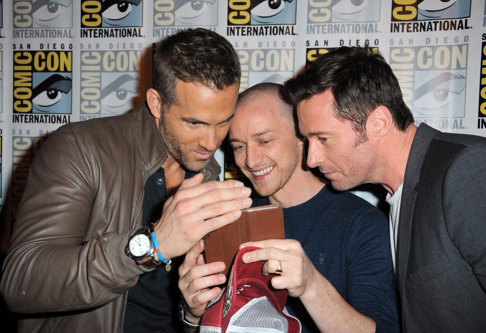 Ryan Reynolds, James McAvoy y Hugh Jackman en la Comic-Con 2015