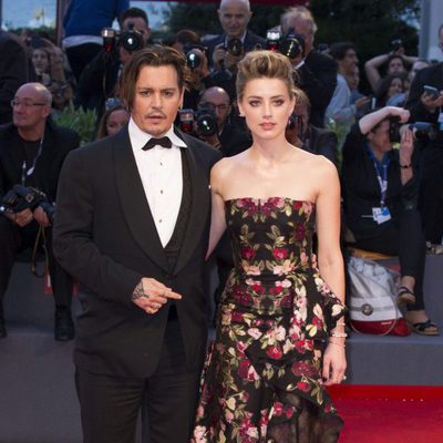 Johnny Depp y Amber Heard en la 72ª edición del Festival de Venecia