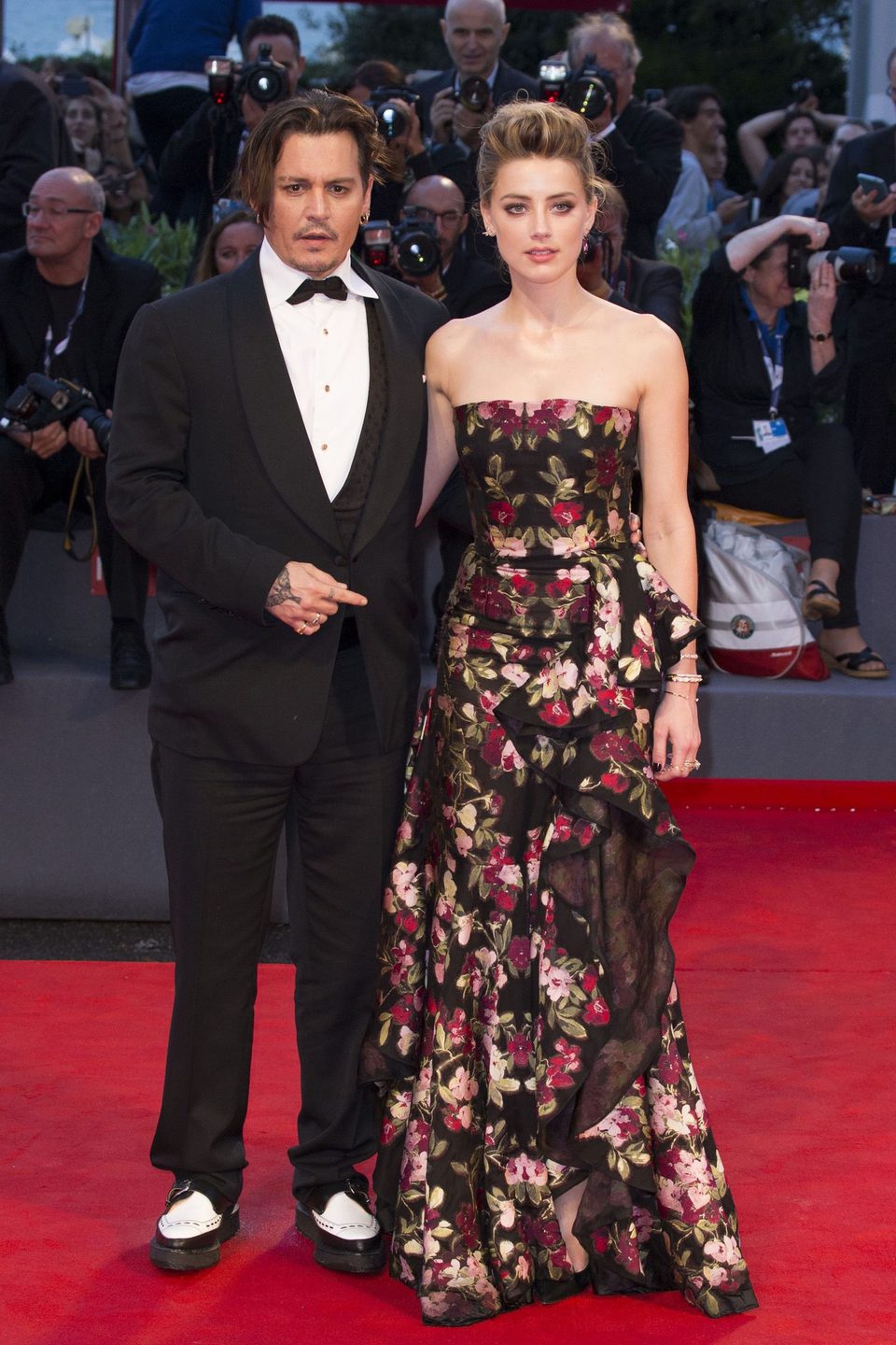 Johnny Depp y Amber Heard en la 72ª edición del Festival de Venecia