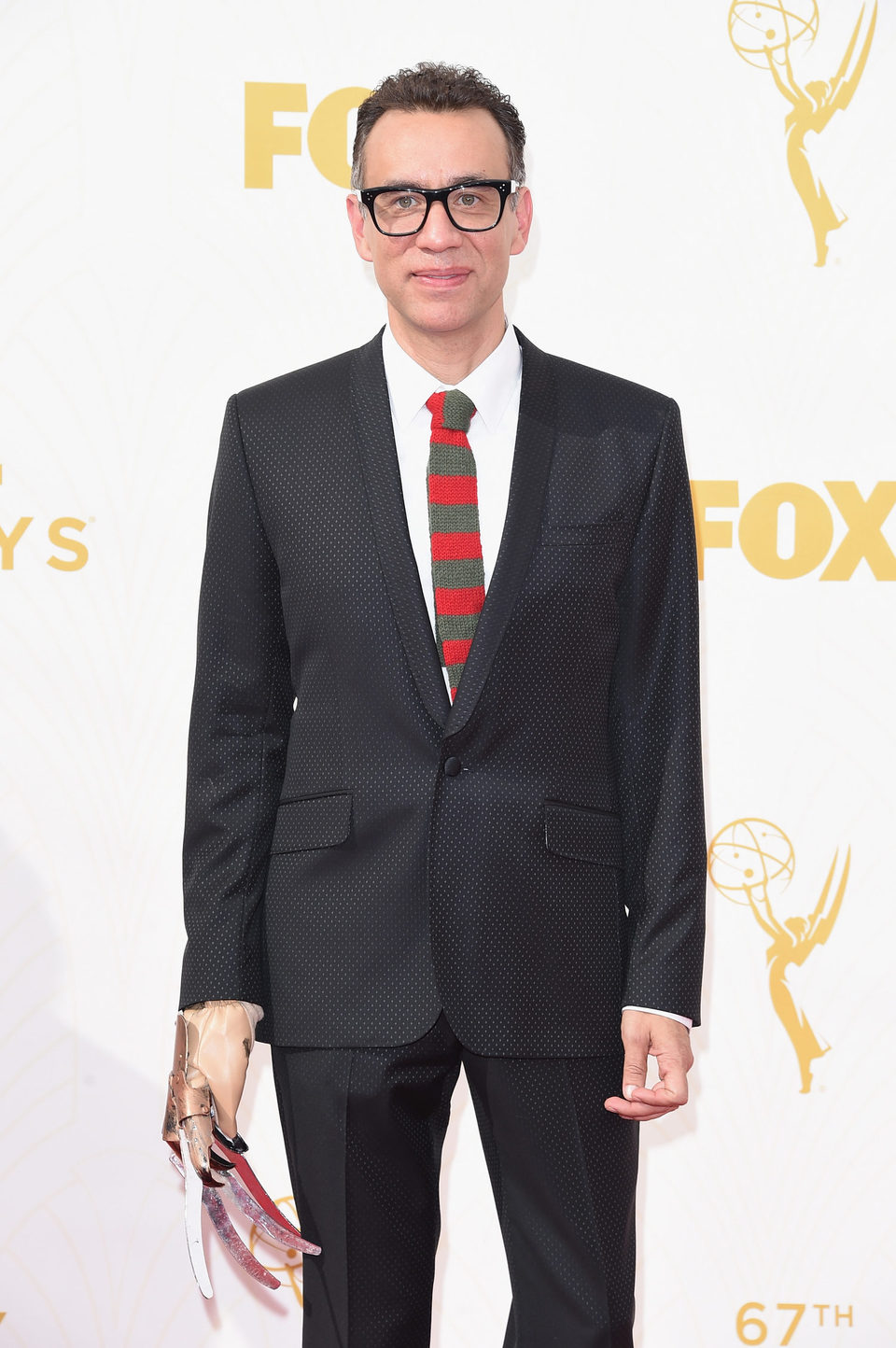 Fred Armisen en la alfombra roja de los Premios Emmy 2015