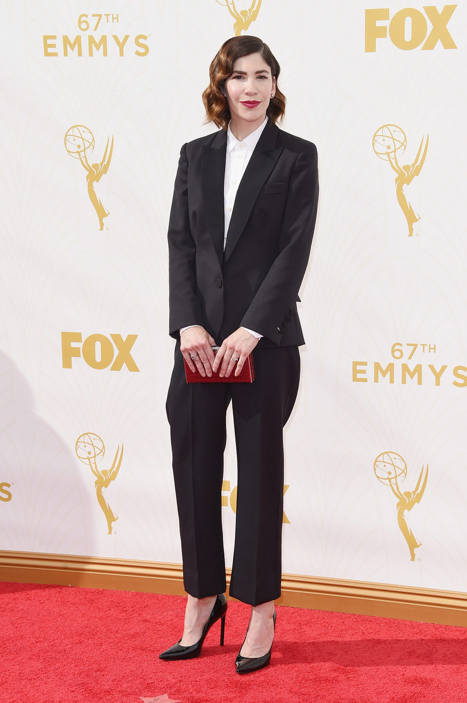 Carrie Brownstein en la alfombra roja de los Premios Emmy 2015